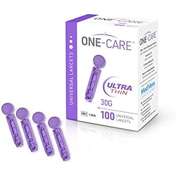 MediVena ONE-CARE Twist Top Lancets, Ultra-Thin 30G, Universal Fit, 100bx, Sterile, Gentle for Comfortable Glucose Testing