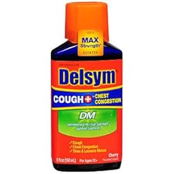 Delsym Cough Chest Congestion DM Liquid Cherry - 6 oz, Pack of 4