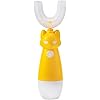 Electric Toothbrush with U-Shaped Toothbrush, Whitening Massage Toothbrush, Electric Toothbrush Eco-Friendly Cartoon Pattern ABS Ultrasonic Electric Mini Baby Toothbrush for Home - Yellow 1