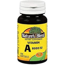 Nature's Blend Vitamin A 8,000 IU 100 Softgels