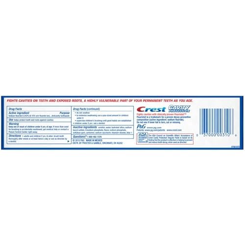 Crest Toothpaste 8.2 Ounce Cavity Protect 5-Pack