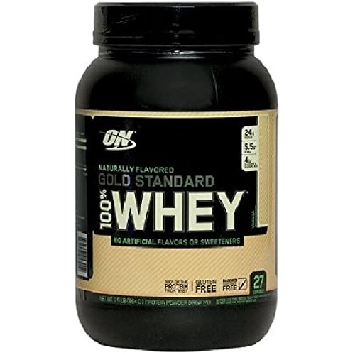 Optimum Nutrition 100% Whey Gold Standard Whey, Vanilla Flavored, 1.9 lbs