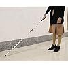 TULIMED - Lightweight - 4 Sections Aluminum Folding Walking Cane for The Blind or Visually Impaired Blind Cane Folds in 4