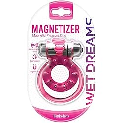Hott Products Unlimited 71810: Magnetized Magnetic Cock Ring W2 Straps and Vibe Bullet