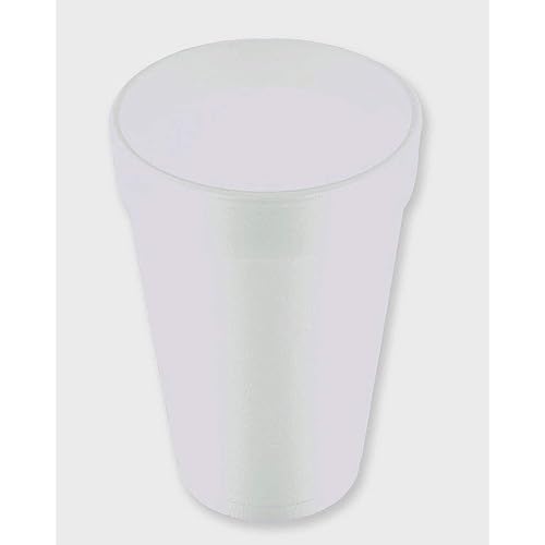 16 Oz. White Disposable Drink Foam Cups Hot and Cold Coffee Cup Pack of 150