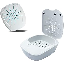 Trantone Hearing aid Drying Box with Lamp, Universal Electric Hearing aid Dryer Clean and Dry