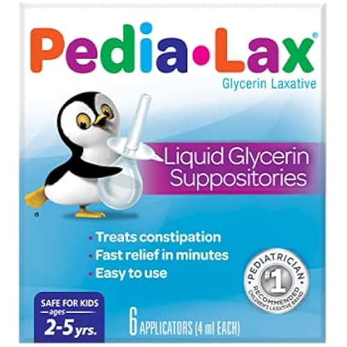 Pedia-Lax - HN-04M9-0JK3 Liquid Glycerin Suppositories, 6 Applicators Pack of 1