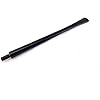 OLD FOX Middle Long Straight Ebonite Pipe Stem Replacement Black Mouthpiece for Churchwarden Briar Wood Rosewood Tobacco Pipe Fit 3mmMetal Filters BE0045