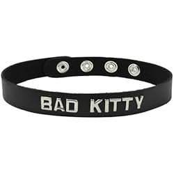 Spartacus Wordband Collar, Bad Kitty, Black