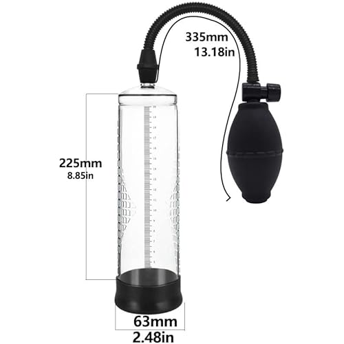 Male Portable Increase Size Suction Vacuum Rod Transparent Pump Enlargement Pump for Men BAWV5