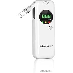 Keto Breathalyzer, Ketone Breath Meter, Digital Ketosis Test with 10 Mouthpieces for Family Health