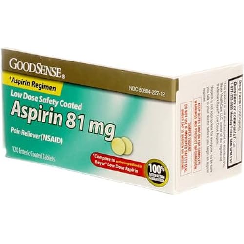 Good Sense Aspirin Low Dose 81 mg, 120 Count