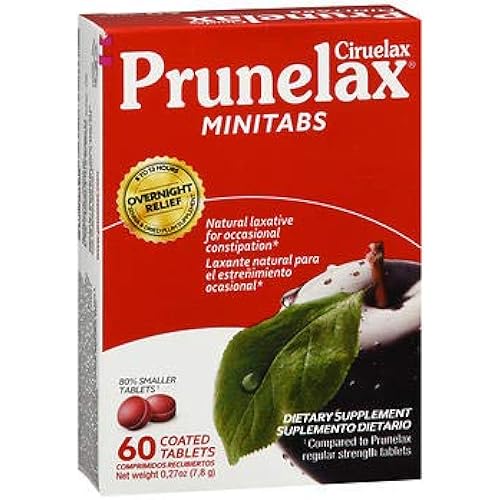 Prunelax Ciruelax Dietary Supplement Minitabs - 60 ct, Pack of 2