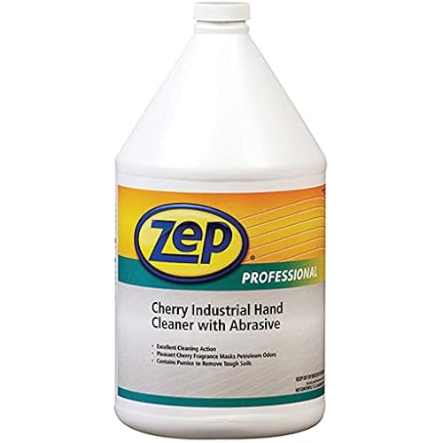 Zep Professional R04824 Industrial Hand Cleaner with Abrasive, Mild Cherry Fragrance, Red Case of 4 Gallons