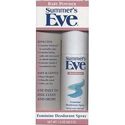 Summer's Eve Feminine Deodorant Spray, Baby Powder, 1.5 OZ