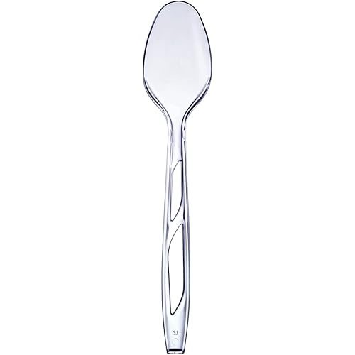200 Count] Premium Heavyweight Disposable Clear Plastic Spoons