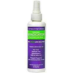 Lice ERADICATOR Repellent Spray for Daily Prevention and ProtectionNatural, Non-Toxic, Homeopathic, Peppermint Formula 8 Ounce Bottle
