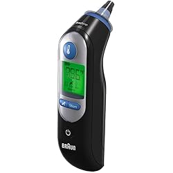 Braun ThermoScan 7 – Digital Ear Thermometer for Kids, Babies, Toddlers and Adults – Fast, Gentle, and Accurate Results in 2 Seconds - Black, IRT6520