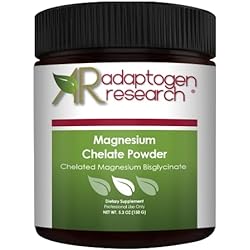 Magnesium Chelate Powder | 300mg Powdered Chelated Magnesium Bisglycinate Supplement | Great-Tasting Drink Mix Add-in, Orange Flavor | 30 Servings 150g | Adaptogen Research 5.3 oz