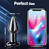 UTIMI Vibrating Butt Plug Rechargeable Vibrating Anal Plug Prostate Massager with 10 Modes Glass Butt Plug Fetish Bondage Anal Stimulation Adult Sex Toys for Men, Women and Couples