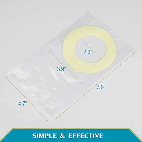 Waterproof Shower Pouch with Hole for PD Catheter Peritoneal Dialysis Holder Chest PICC Line Shower Cover Protector Gtube Peg Feeding Tube JTube Supplies Water Barrier Bag Women Men Pack of 50