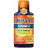 Delsym Adult Liquid, Cough Plus Sore Throat, Honey, 6 Fl Oz