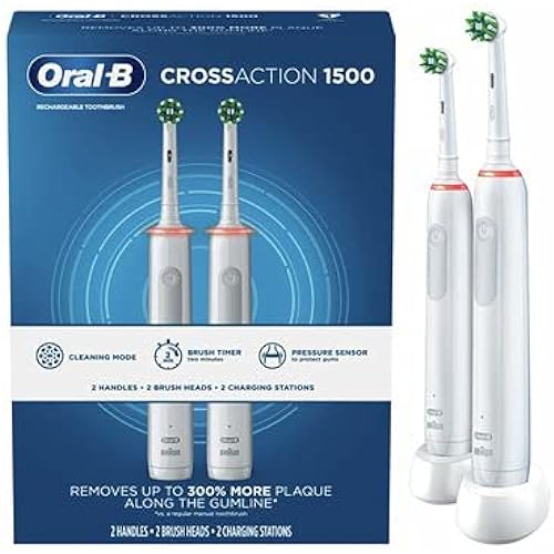 Procter And Gamble Oral-B 1500 Rechargeable Electric Toothbrush, 2 pk