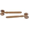 LoveinDIY 2 Pieces Wooden Rollers, Thin Hand Leg Head Waist Massage Wheel Sticks, Natural Color