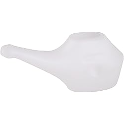 Economy, Light-Weight Neti Pot - Handy, Compact and Travel Friendly 1 Piece White