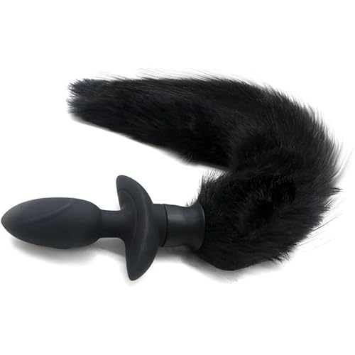 Vibrating Anal Foxtail Plug Remote Control Vibrator Butt Plug Anal Sex Toy for Men Women Couples