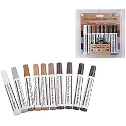 Ibluelover Furniture Pens Touch Up Wood Pens 17Pcs Furniture Repair Kit Floor Scratch Stains Cover Up Pens Wood Filler Furniture Repair Touch Up Pens Wax Sticks for Wooden Floors Cabinet Door Tables