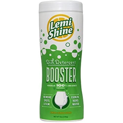Lemi Shine Dish Detergent Booster Powder, 12oz, Natural Citric Extract 4