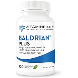 VITAMINERALS 33 Baldrian® Plus Natural Relaxing Support Standardized Valerian Extract - Extra Strength 120 Count