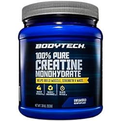 BodyTech 100 Pure Creatine Monohydrate Unflavored 5 GMServing Supports Muscle Strength Mass 18 Ounce Powder