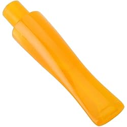 OLDFOX Straight Yellow Pipe Stem Replacement Mouthpiece Fit 9mm Filters for Tobacco Pipes Style BE0160