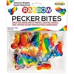 Bachelorette Party Rainbow Pecker Bites 16Bag