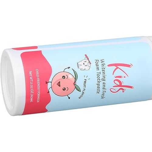 Zyyini Kids Toothpaste, Kid's Foam Toothpaste Children Foam Toothpaste Ultra-fine Mousse Foam Deeply Cleaning Gums, Fluoride Free Kids Bubble Toothpaste Foam with Strawberry Flavor Tooth Whitening