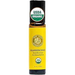 Organic Frankincense Serrata Essential Oil Roll on, 100% Pure USDA Certified Aromatherapy - 10 ml