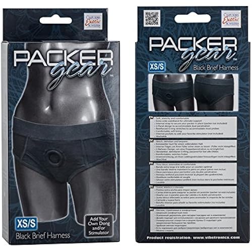 California Exotic Novelties Packer Gear Black Brief Harness X-SmallSmall, Black