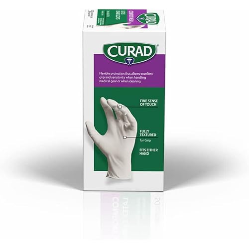 Curad CUR4025RH Gloves, 50 Count Pack of 1, White