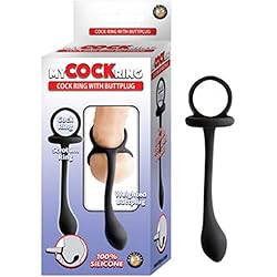 Nasstoys MyCockRing Cock Ring with Weighted ButtPlug and Scrotum Ring, Black