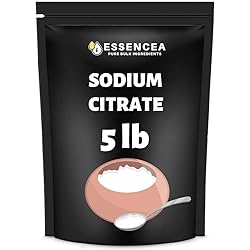 Sodium Citrate Powder 5LB by Essencea Pure Bulk Ingredients | 100% Sodium Citrate | Premium Quality Supplement 80 Ounces [Packaging May Vary]