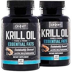 ONNIT Antarctic Krill Oil - 1000mg Per Serving - No Fishy Smell or Taste - Packed with Omega-3s, EPA, DHA, Astaxanthin & Phospholipids - Supports Healthy Joints, Brain, Heart, and Blood Pressure