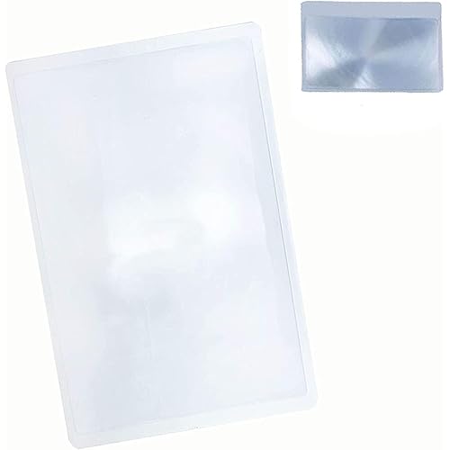 MagDepo 2X Large Rigid Acrylic Page Magnifying Sheet Reading Aid Solar OvenDIY Projection with 1 Bonus Card Magnifier Fresnel Lens for Elderly Low Vision