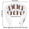 Neck Massager with Heat for Pain Relief, Electromagnetic Pulse Neck Massager, Suitable for Home, Office, Driving, Travel use Massage Instrument to Relax The Neck White