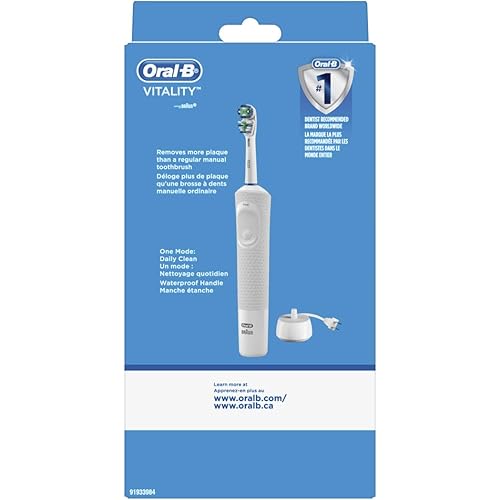 Oral-B Vitality Dual Clean Electric Toothbrush, White, 1 Count