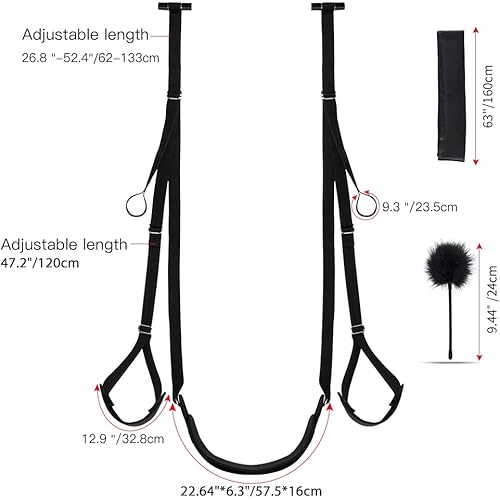 Door Sex Swings for Adult Couples - UTIMI Sex Swings Toy with Blindfold, Plush Stick, and Adjustable Straps Bondage Restraint BDSM Sex Toy Holds up to 300lbs