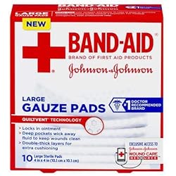 BAND-AID? Brand CUSHION-CARE? Gauze Pads 4in x 4in, 10 count