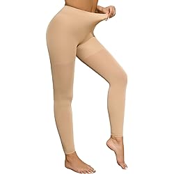 MEDXFASH Footless 8-15mmhg Medical Compression Pantyhose Tights Support Stocking Nude SM
