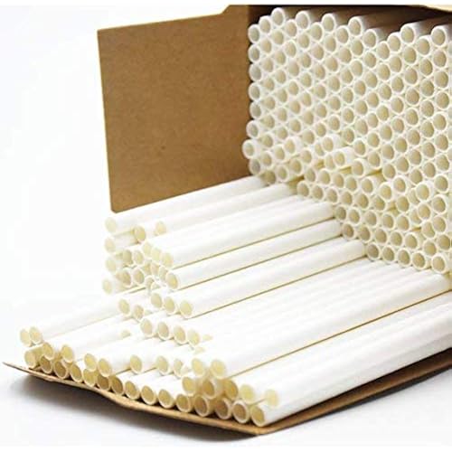 5.25" White Paper Cocktail Straw- 500ct